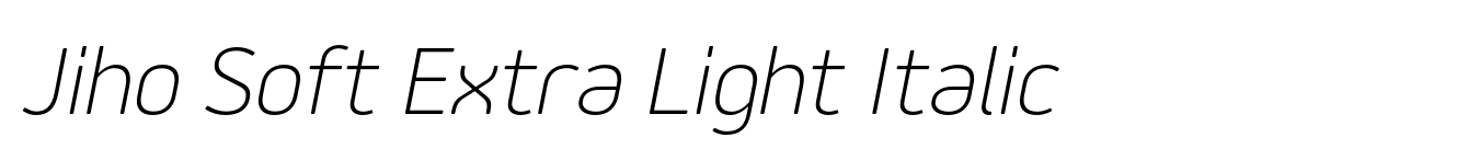 Jiho Soft Extra Light Italic